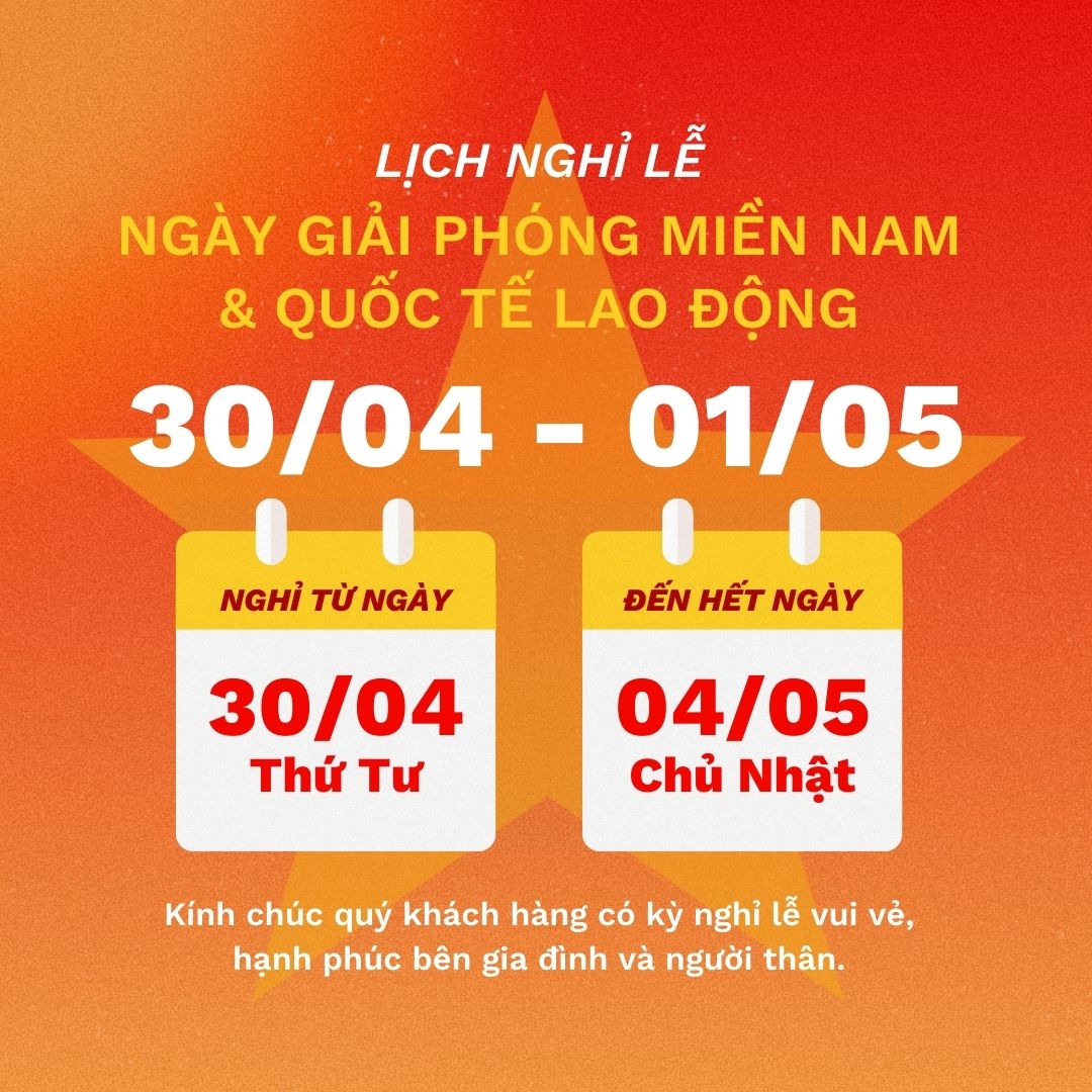 Thông Báo Nghỉ Lễ 30/4 Và 1/5 Năm 2025.